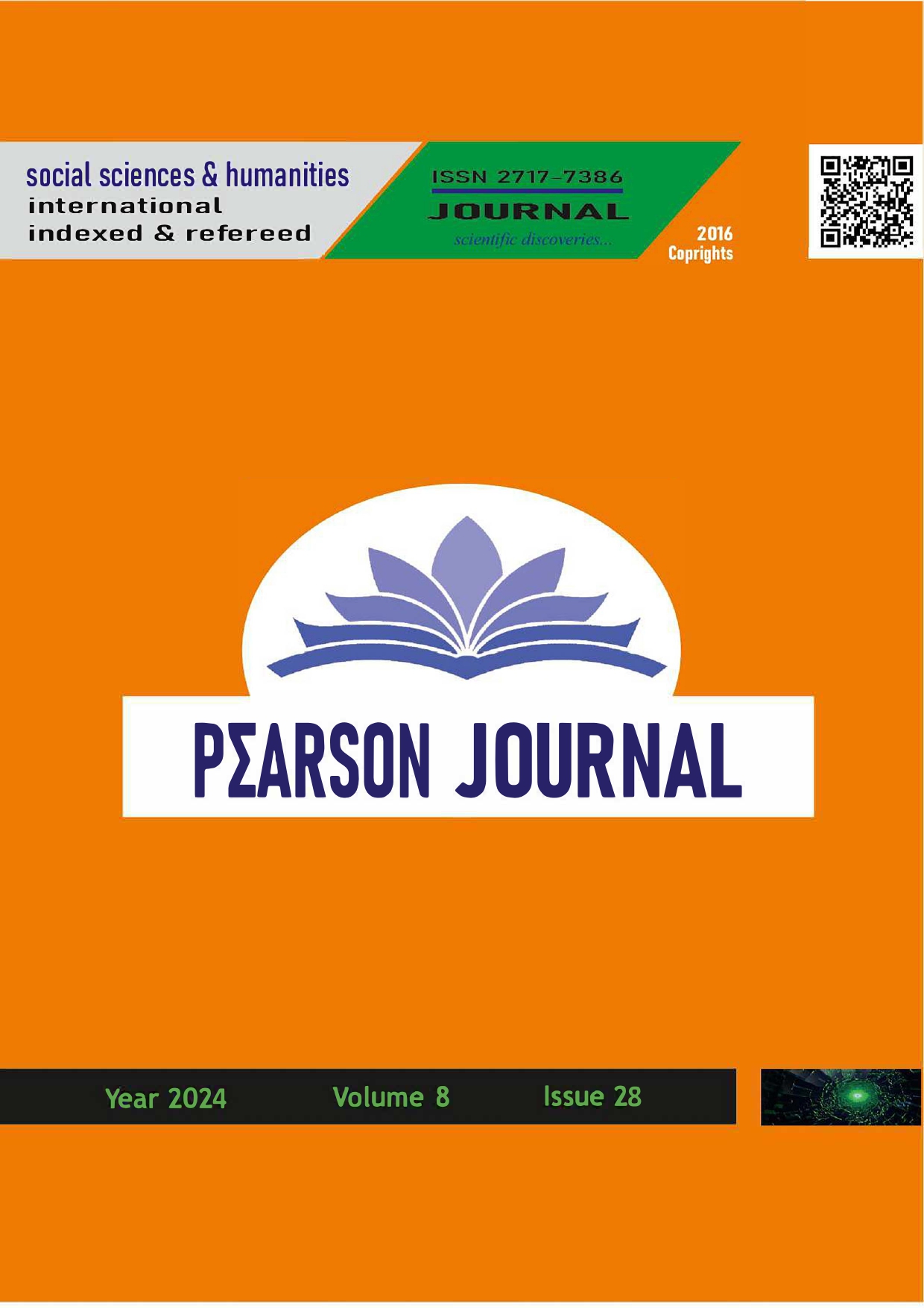					View Vol. 8 No. 28 (2024): Cilt 8 Sayı 28 (2024): Pearson Journal of Social Sciences and Humanities
				
